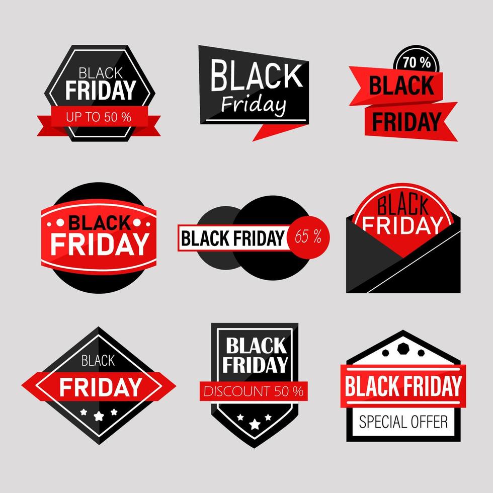 Black Friday Badge Collection vector