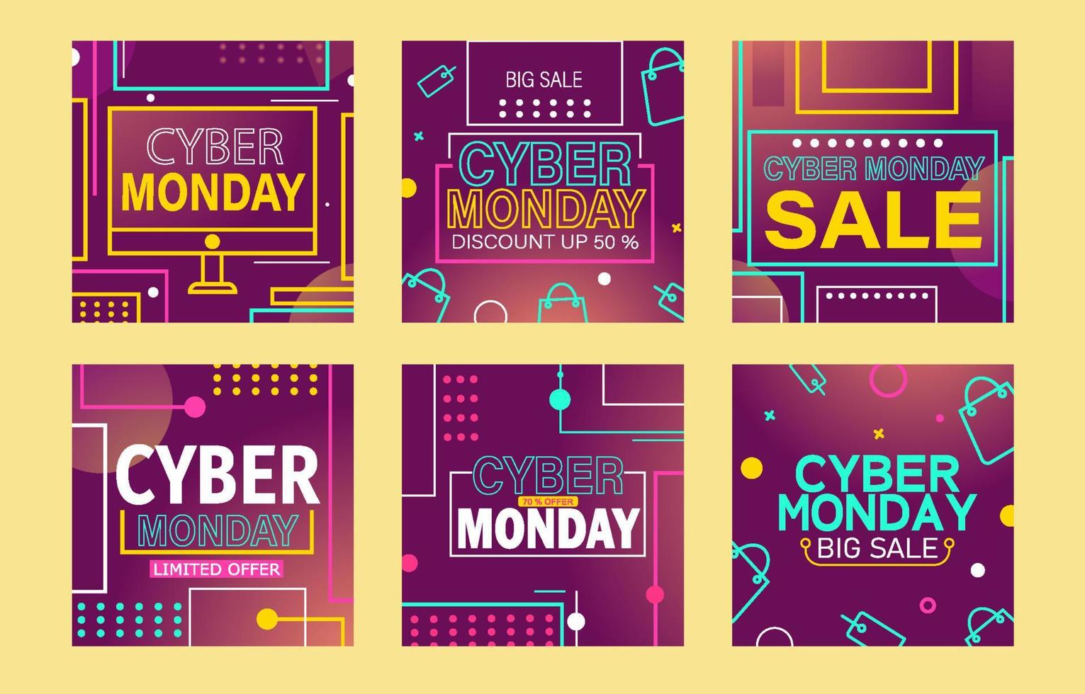 Monday Social Media Modern Concept vector