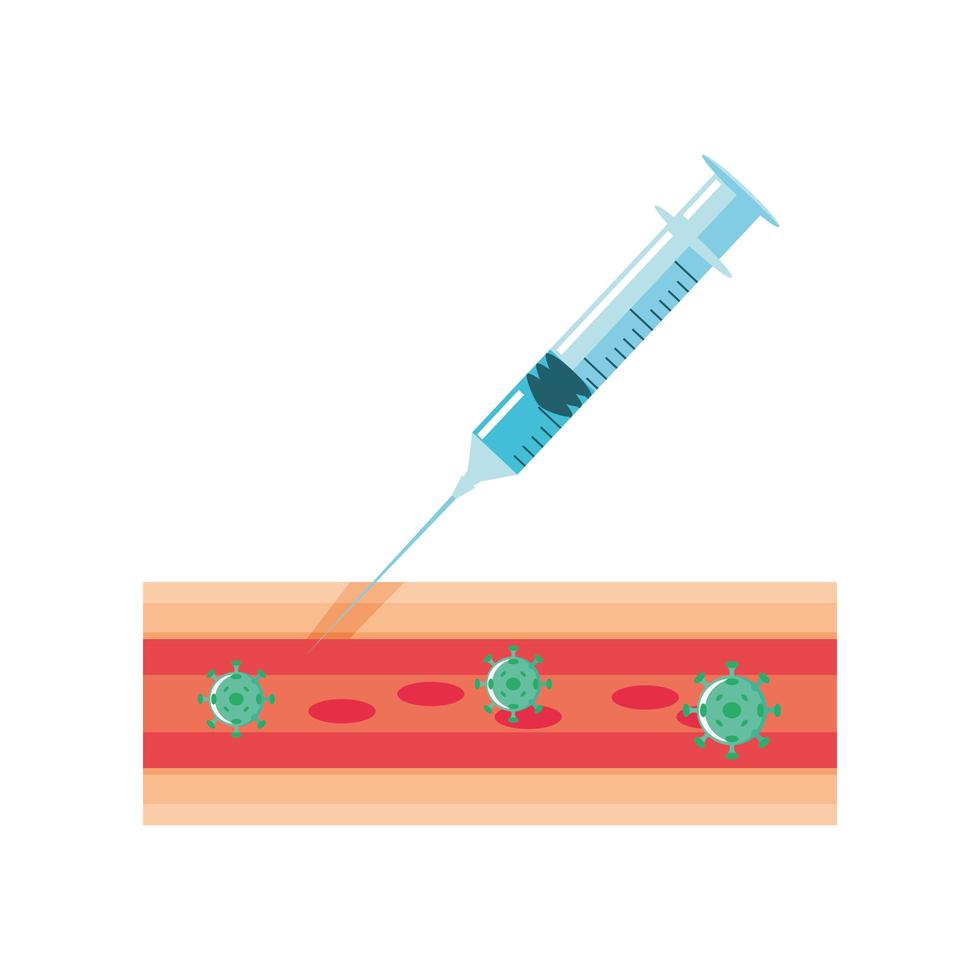 diseño de terapia de inyección intravenosa de vacunación vector