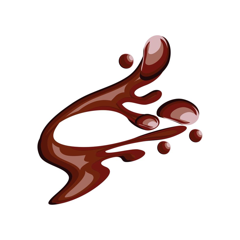 chocolate flowing drops vector