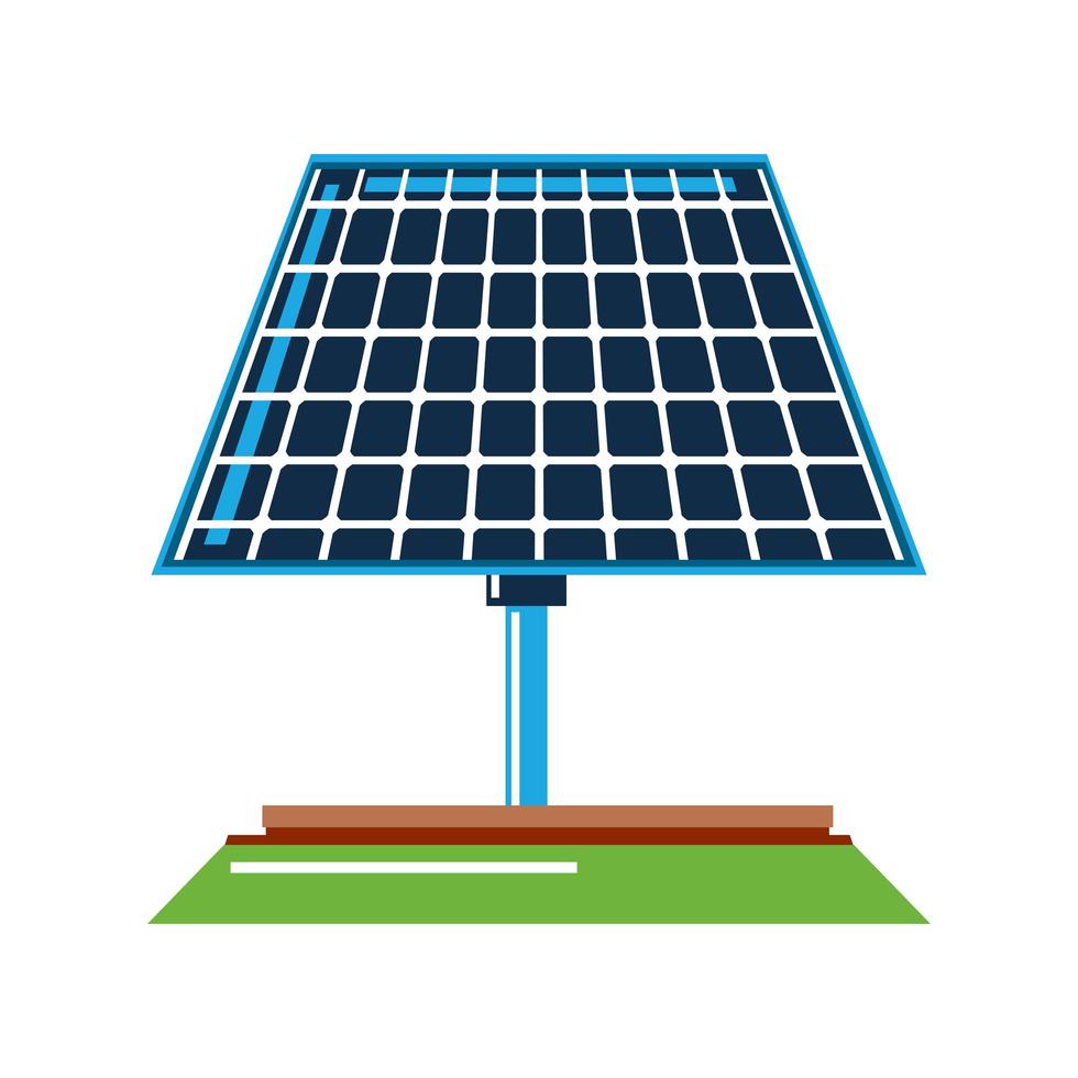 renewable energy solar panel electric vector