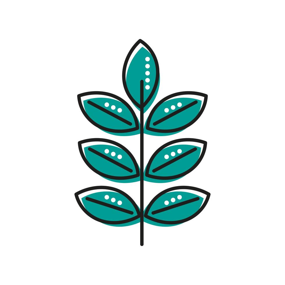 branch leaves decoration vector