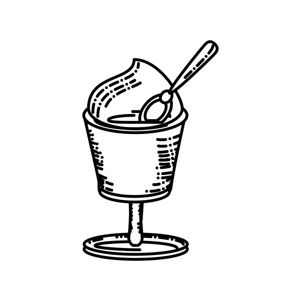 copa de helado vector