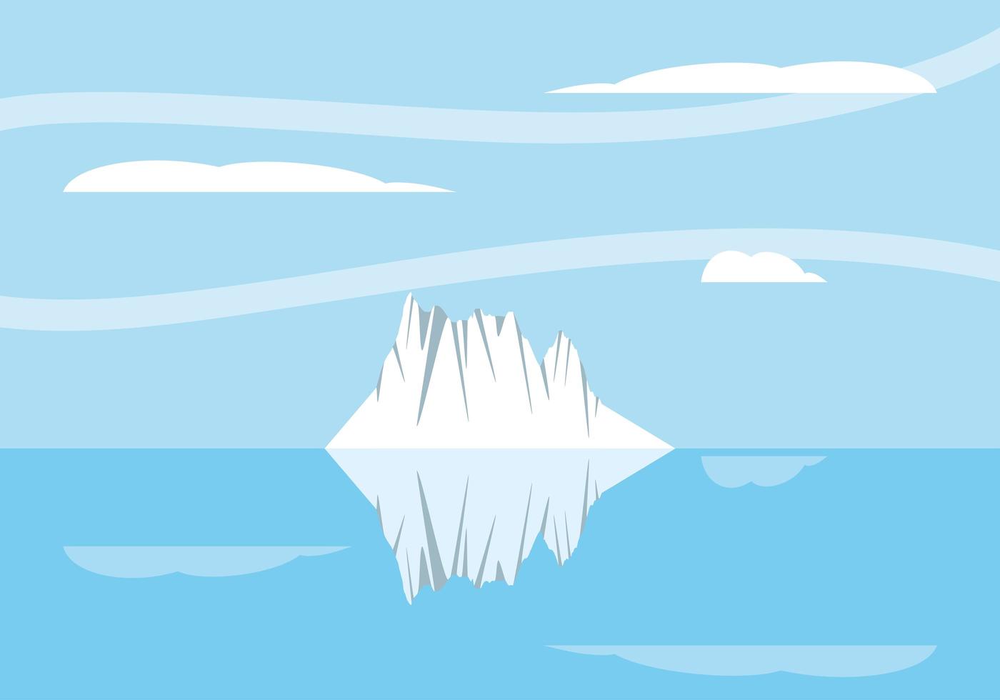 paisaje iceberg océano vector