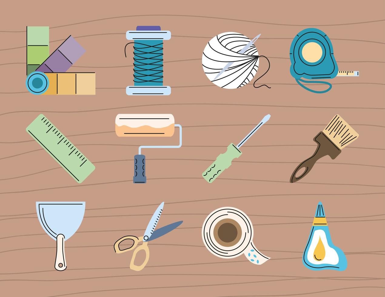 DIY tools set vector