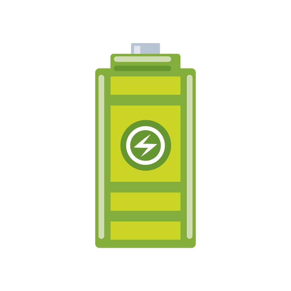 fully charged green battery energy power vector