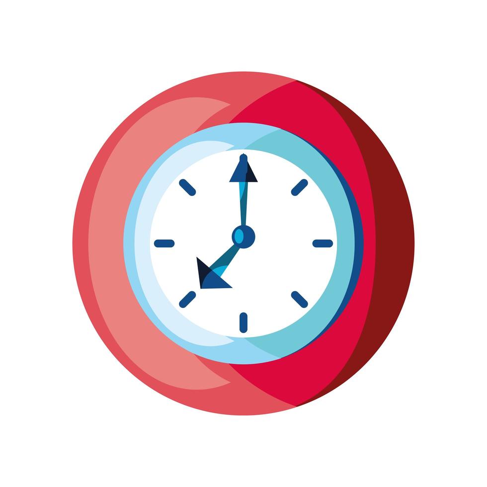 round clock cartoon vector