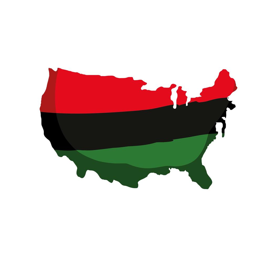 american map juneteenth flag vector