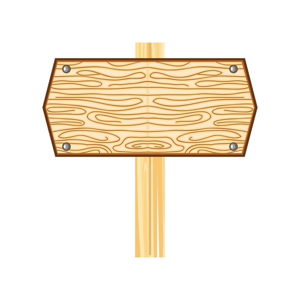 wooden placard rustic vector