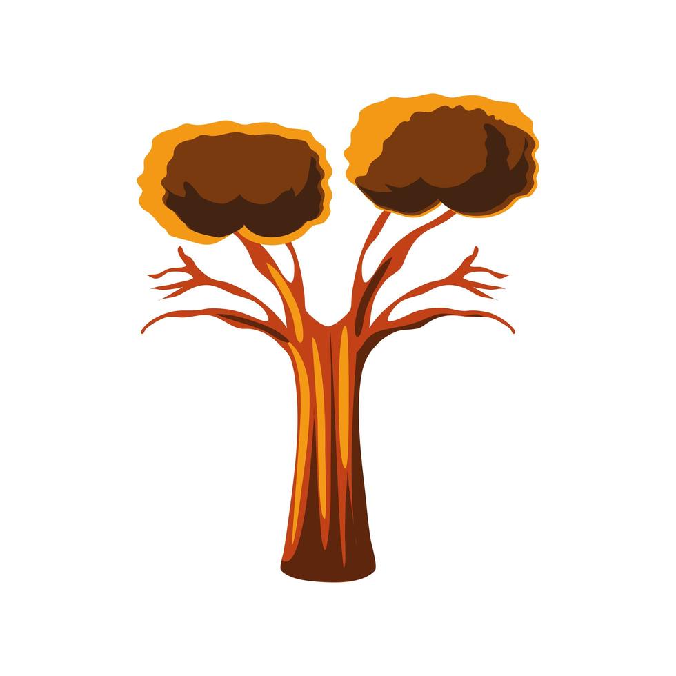 dry tree autumnal vector