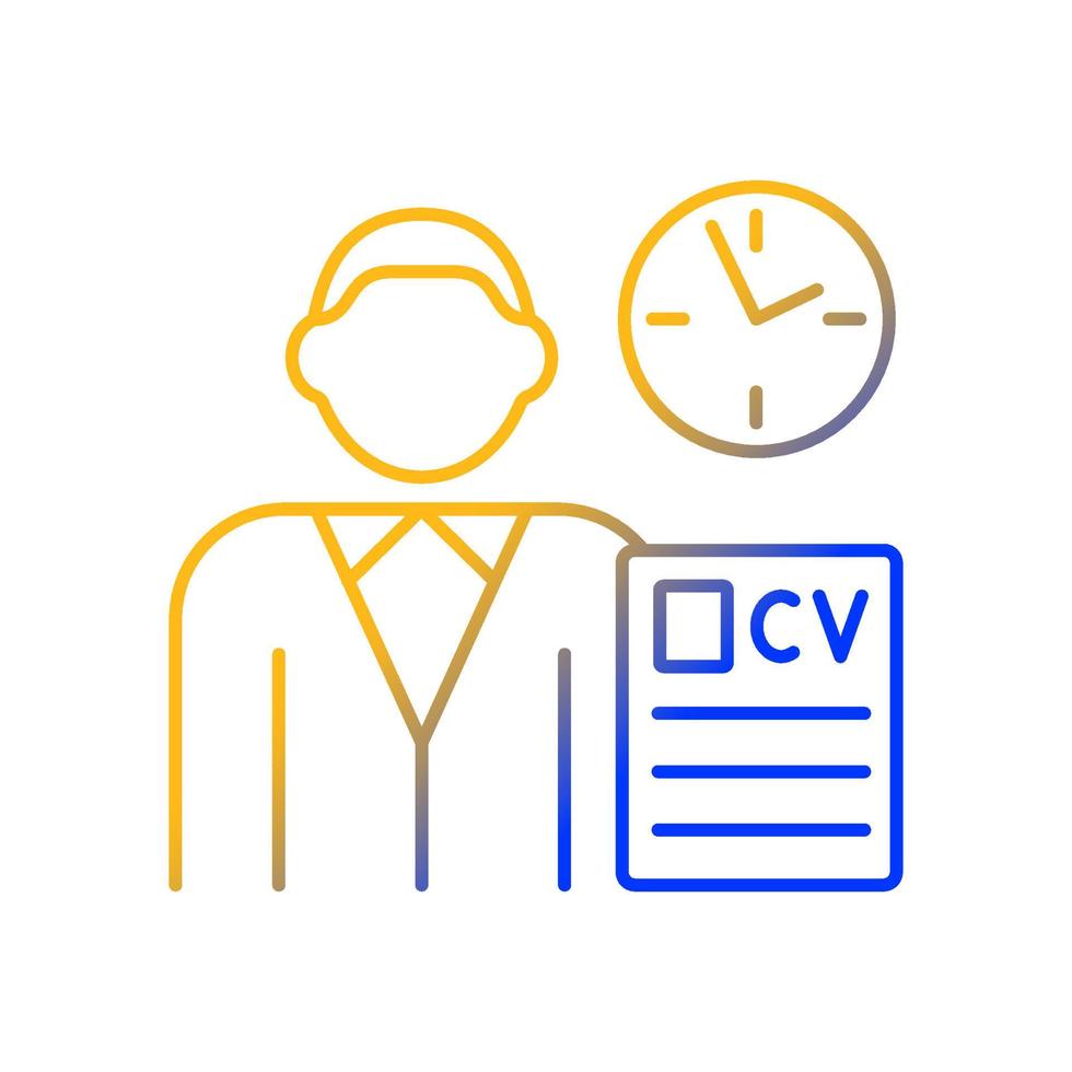 Job applicant gradient linear vector icon