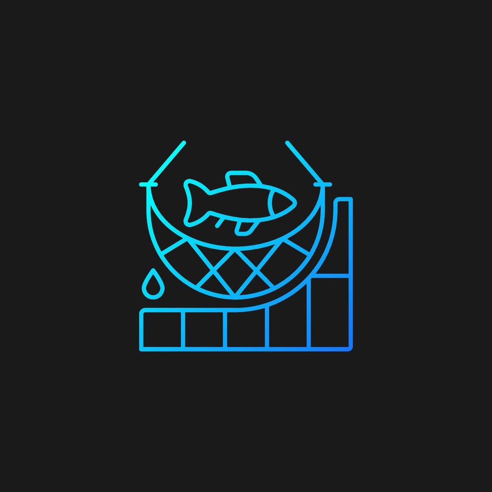 Total allowable catch gradient vector icon for dark theme