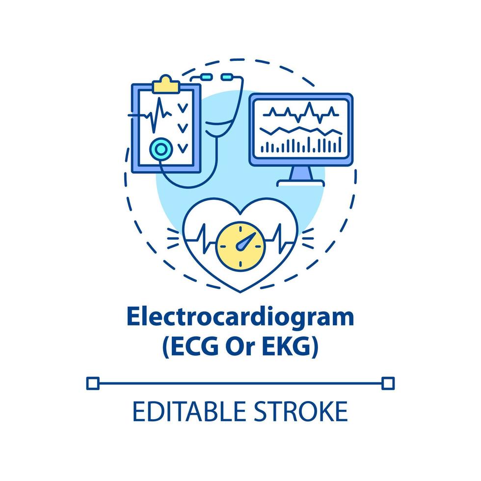 Electrocardiogram concept icon vector