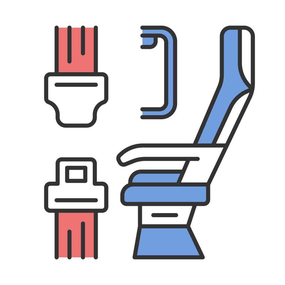 Seat belt color icon vector