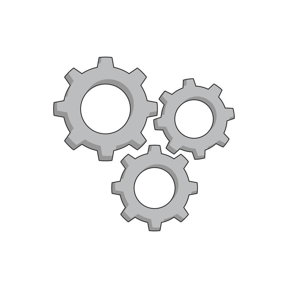 Gear Icon vector Line on white background image for web, presentation, logo, Icon Symbol.