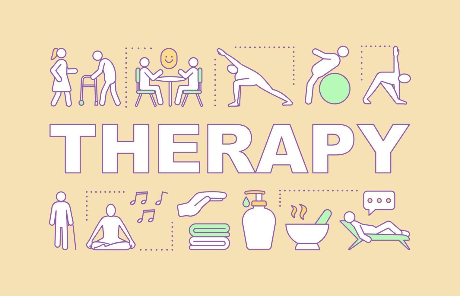 Physical therapy word concepts banner vector