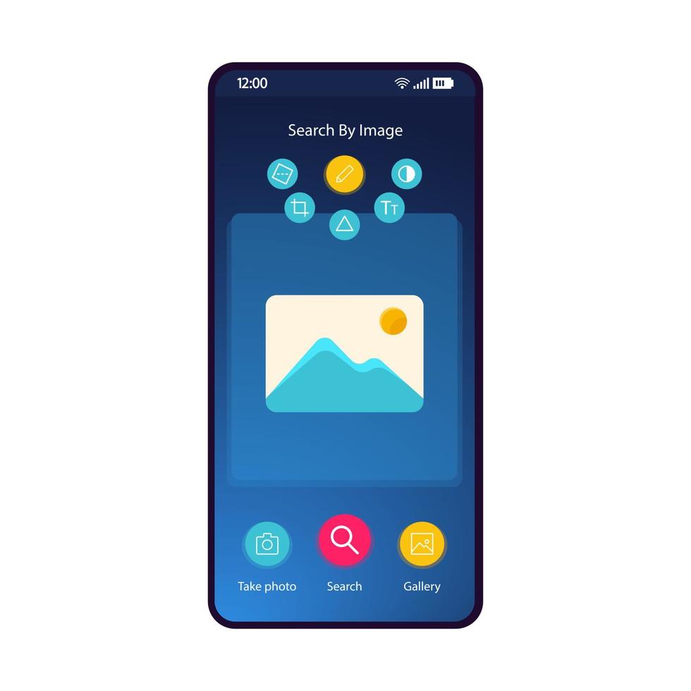 Internet search smartphone interface vector template