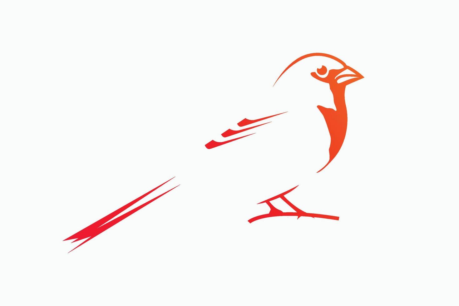 Abstract sparrow design vector