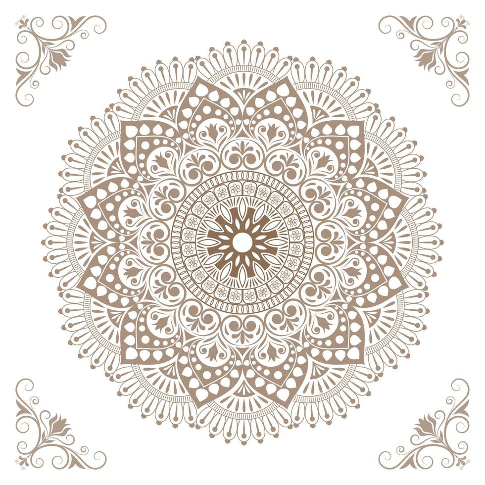 patrón circular de mandala vector