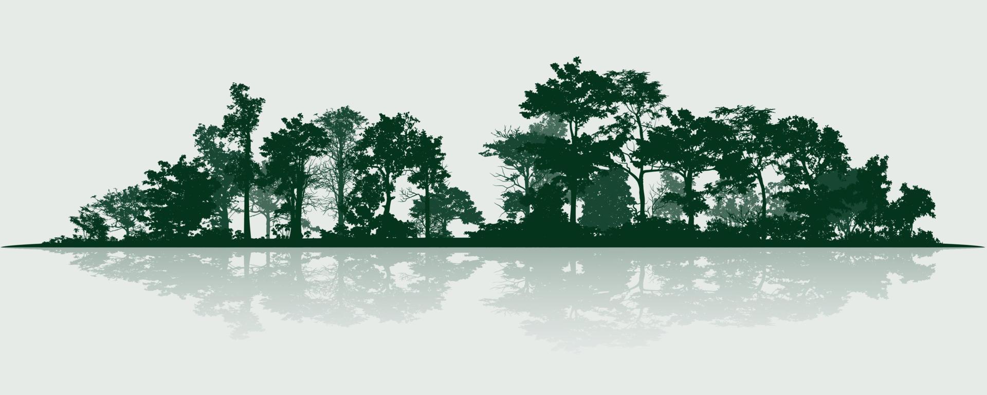 trees vector silhouettes