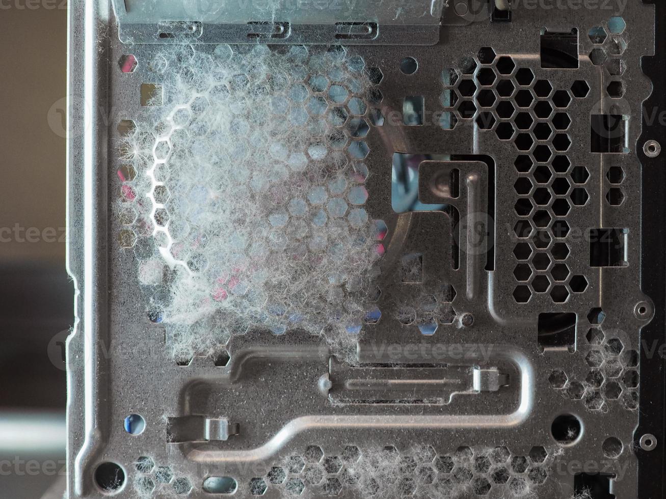 dust and pollen in computer case photo