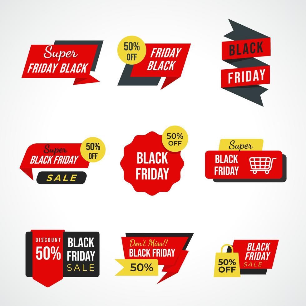 Black Friday Badges Set vector