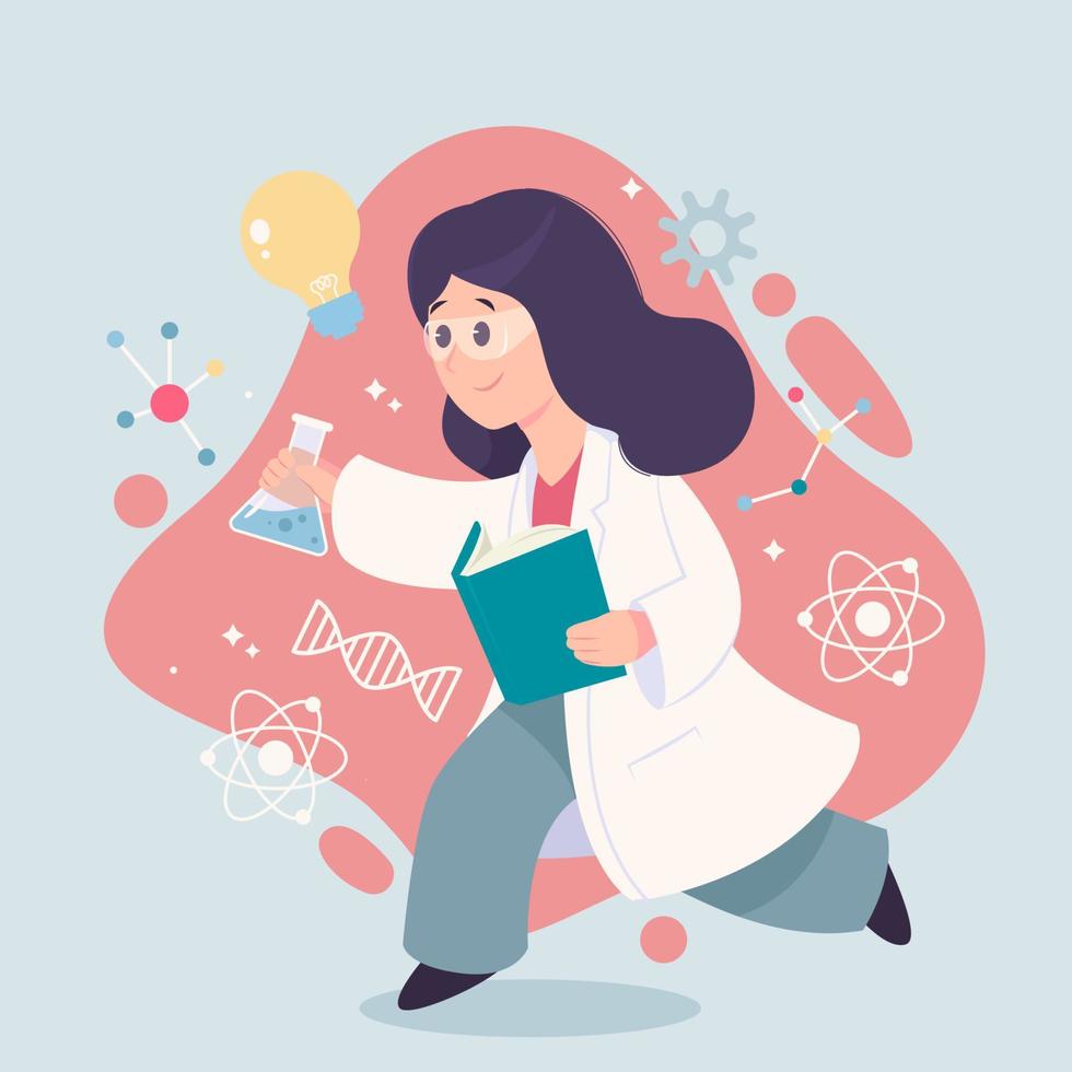 Woman Scientist Concept vector