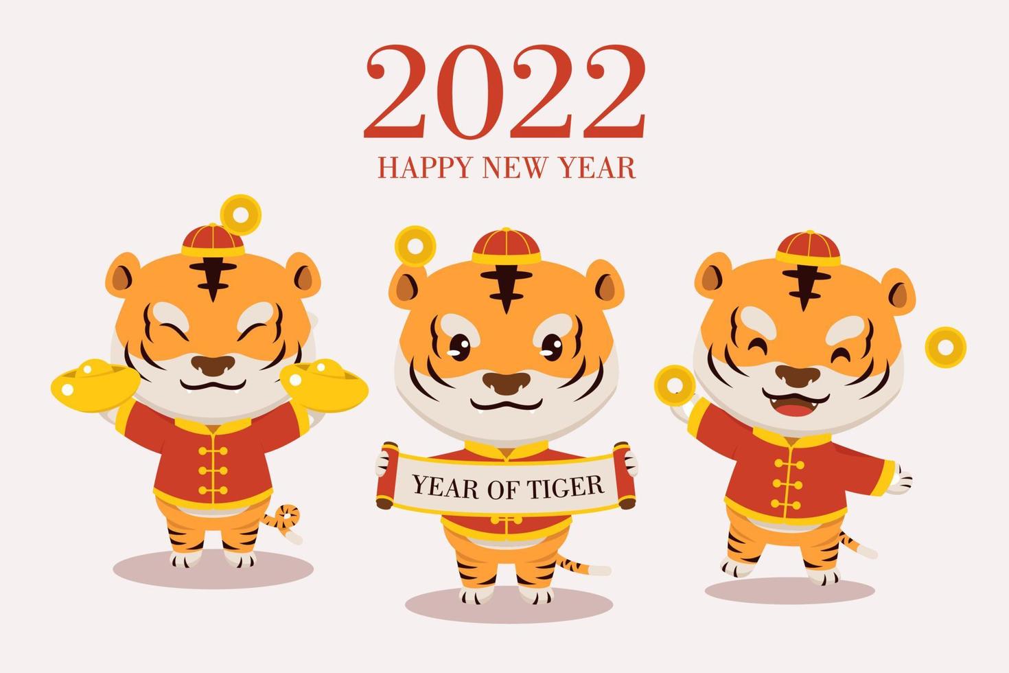 Chinese Tiger Celebrate Chinese New Year Concept vector