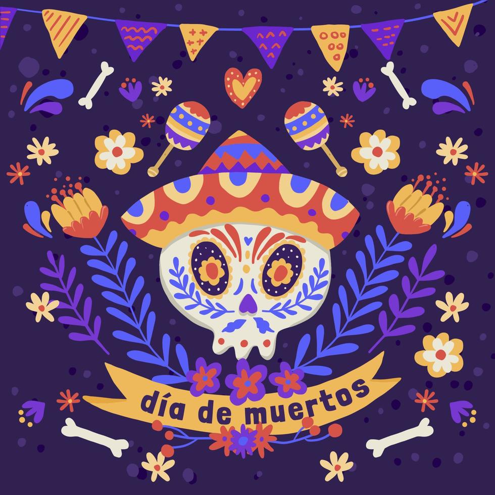 Dia de Los Muertos Background vector