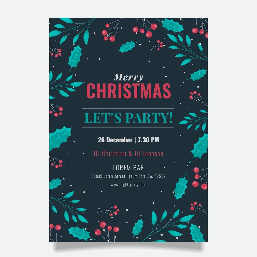 Christmas Poster Template 3731683 Vector Art at Vecteezy