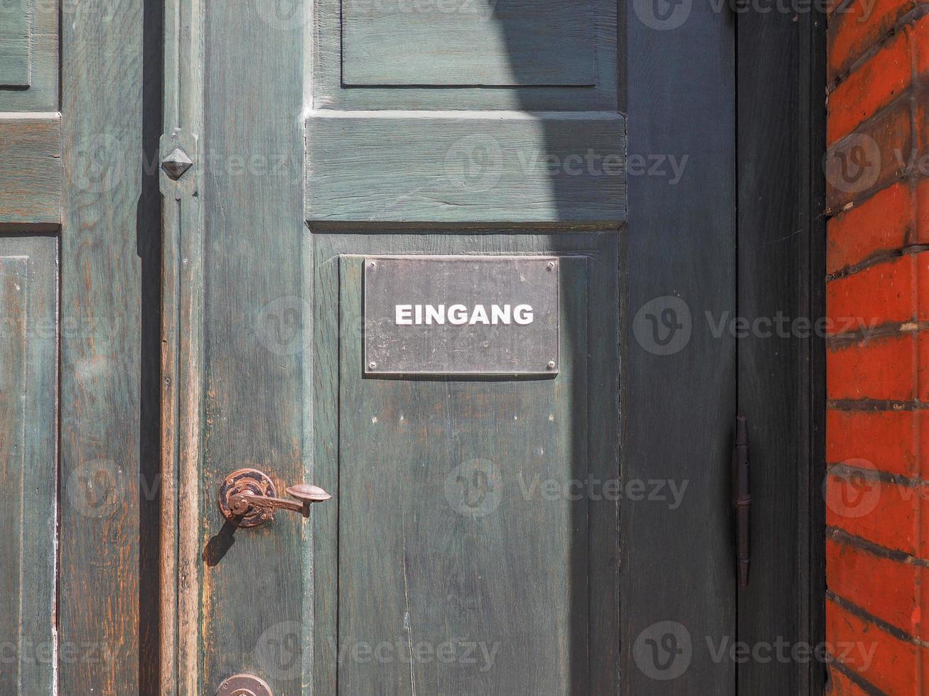 señal de entrada eingang foto