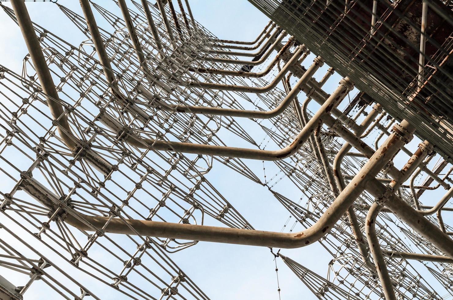 Pripyat, Ukraine, 2021 - Close-up of a radio tower in Chernobyl photo