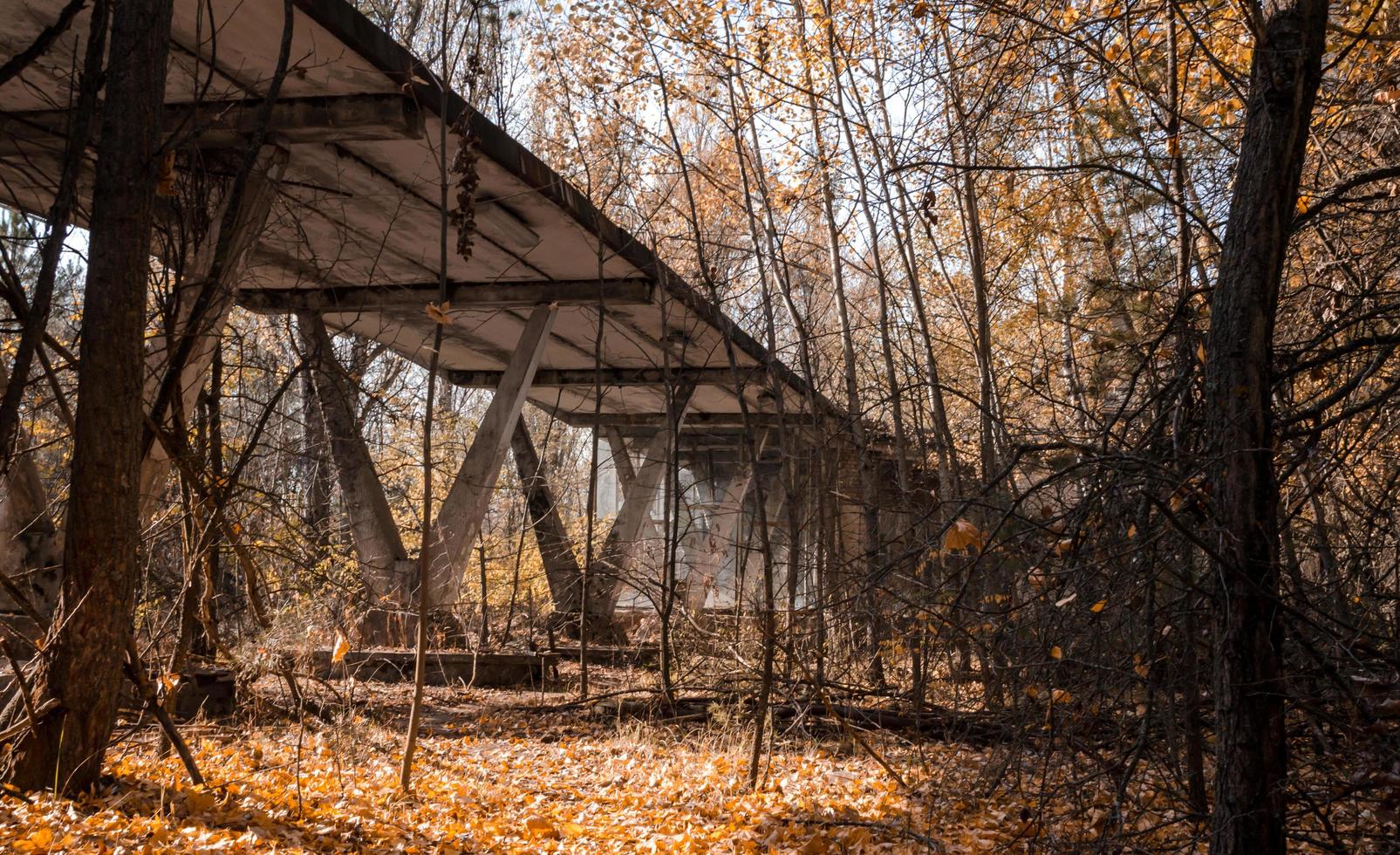 Pripyat, Ukraine, 2021 - Bridge in Chernobyl photo