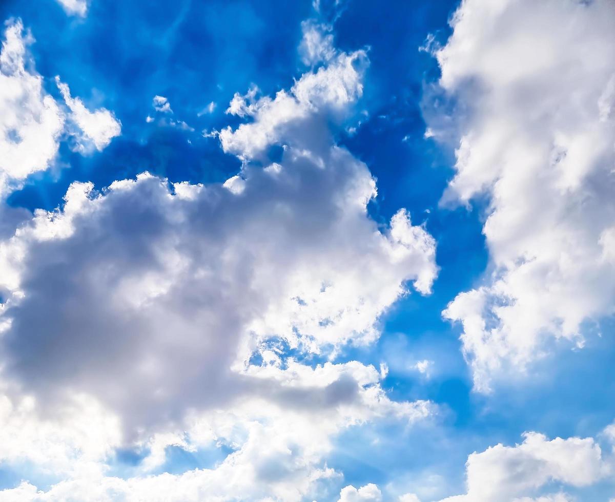 blue sky with clouds photo