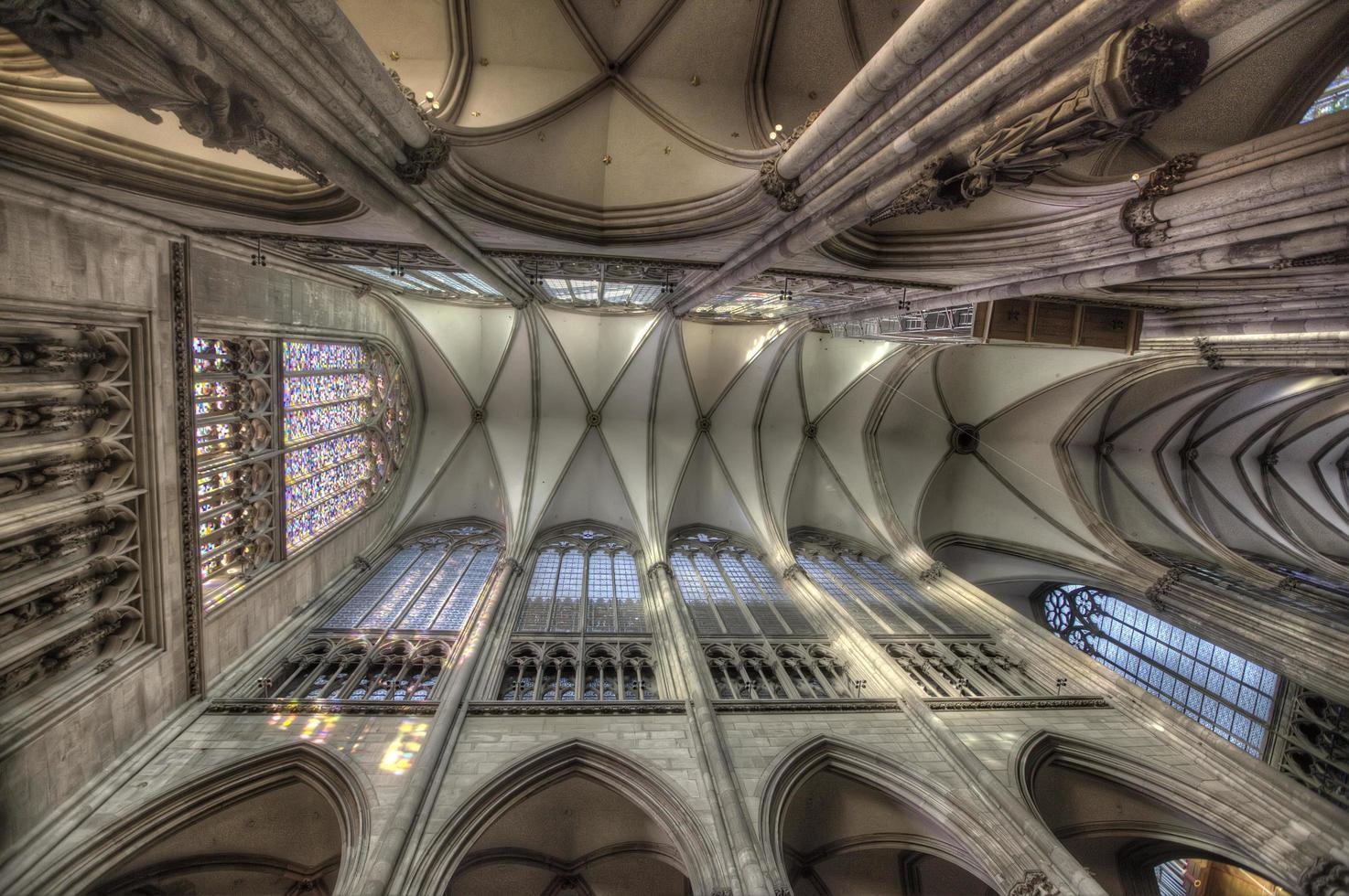 COLOGNE, GERMANY, Februar 28, 2015 - Detail of Cologne Cathedral in Germany. It is seat of Archbishop of Cologne and administration of Archdiocese of Cologne. photo