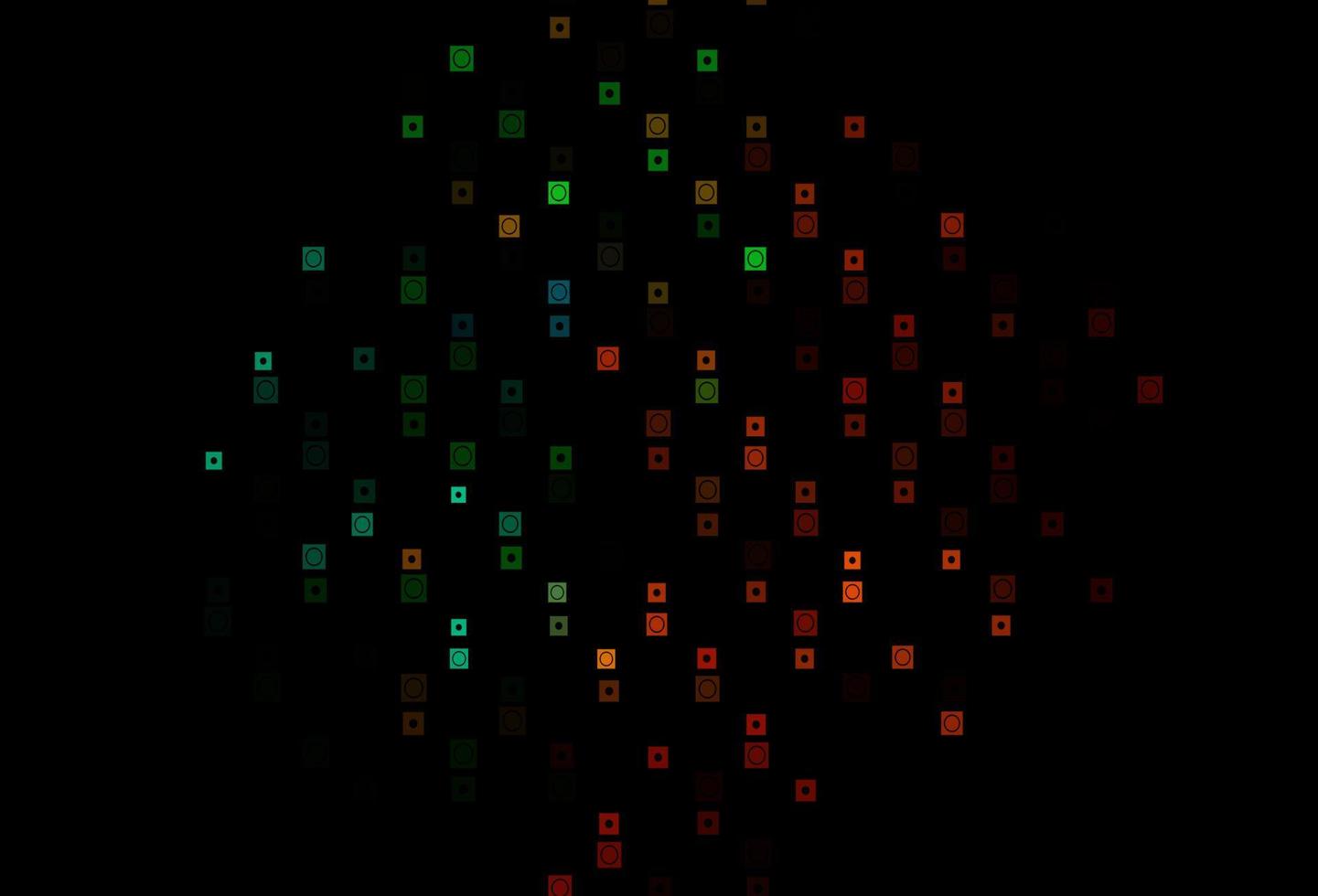 Dark Black vector layout with lines, circles.