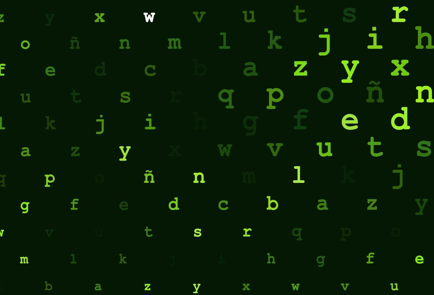 Light green vector pattern with ABC symbols.