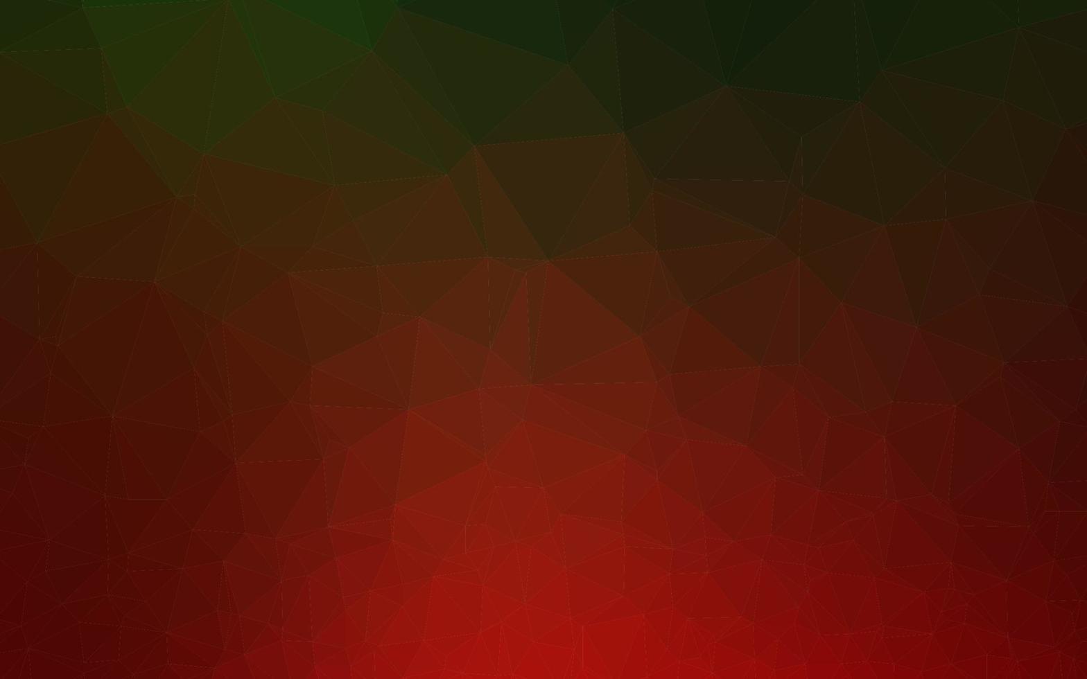 plantilla poligonal de vector verde oscuro, rojo.