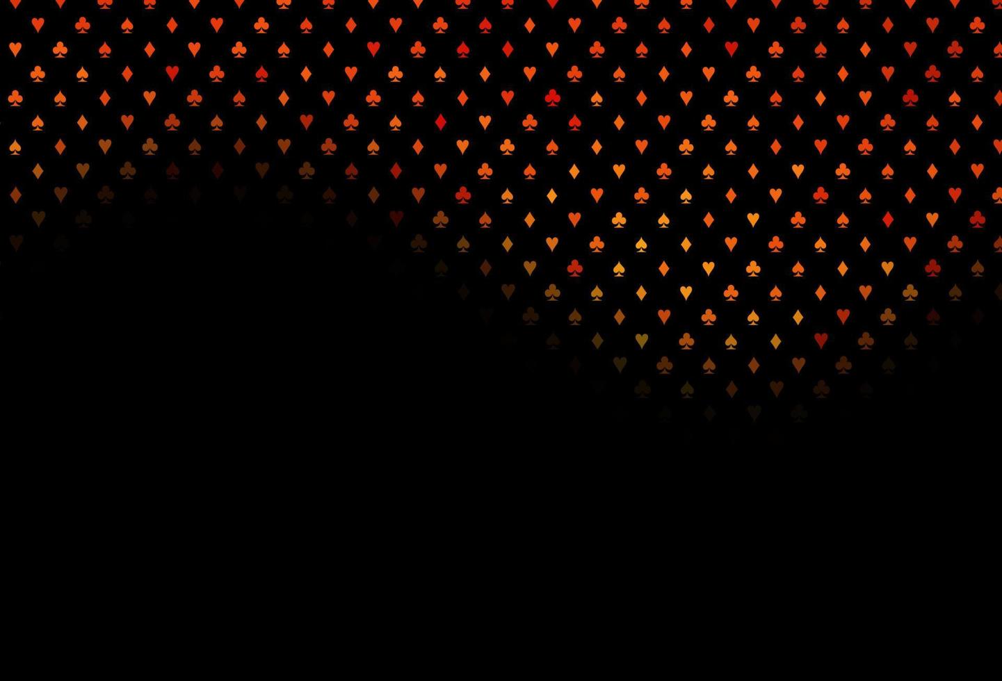 Dark orange vector texture with playing cards.