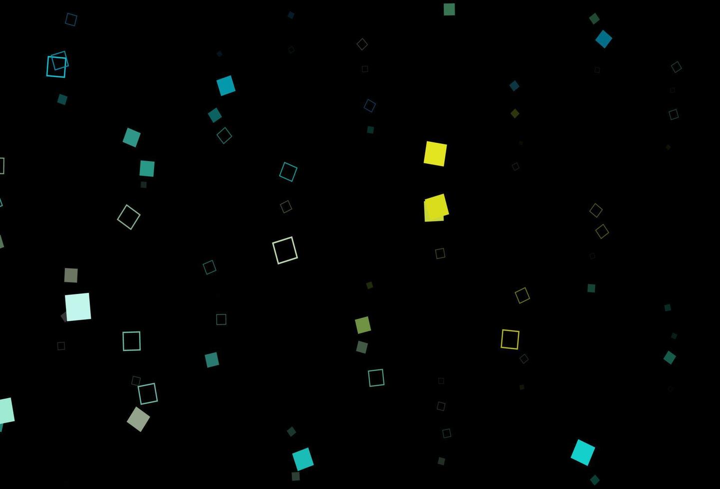 Telón de fondo de vector azul oscuro, amarillo con líneas, rectángulos.