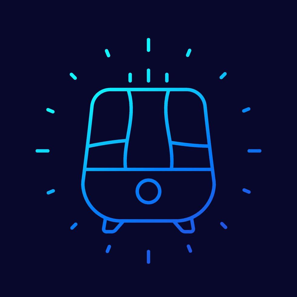 air humidifier or purifier icon, linear design vector