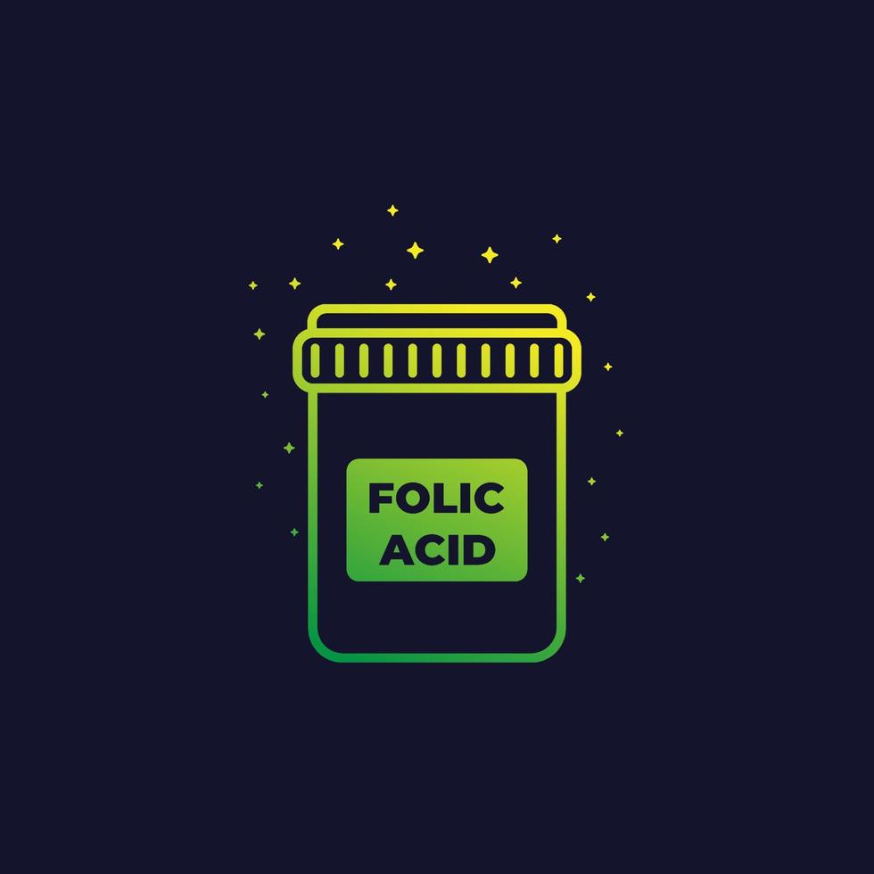 folic acid icon, vector