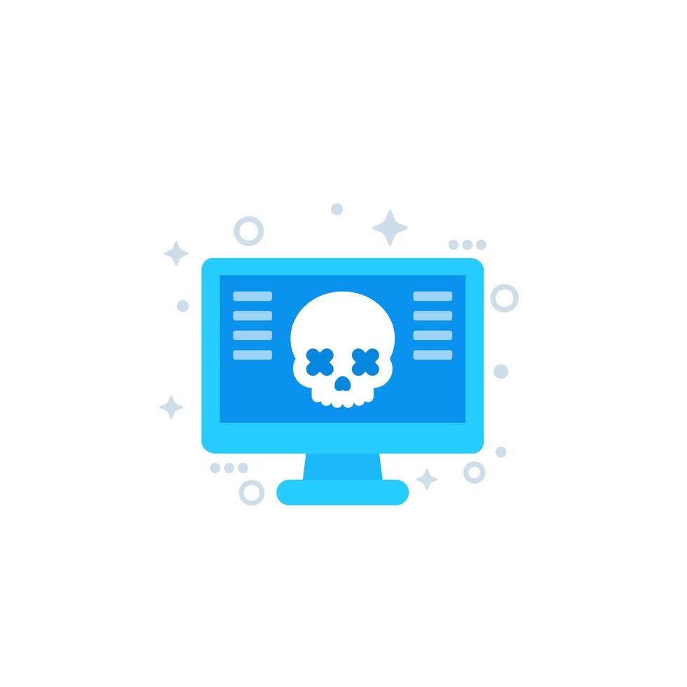 malware, computer virus icon vector