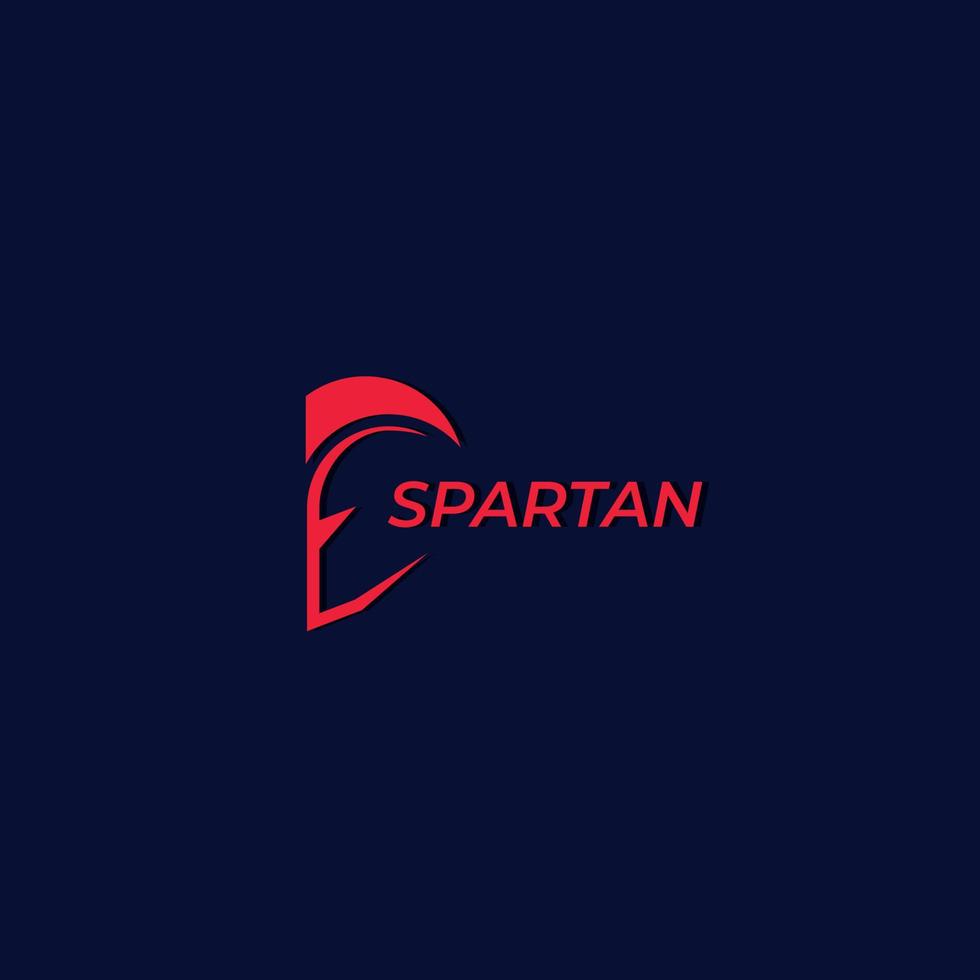 Logo with spartan warrior vector