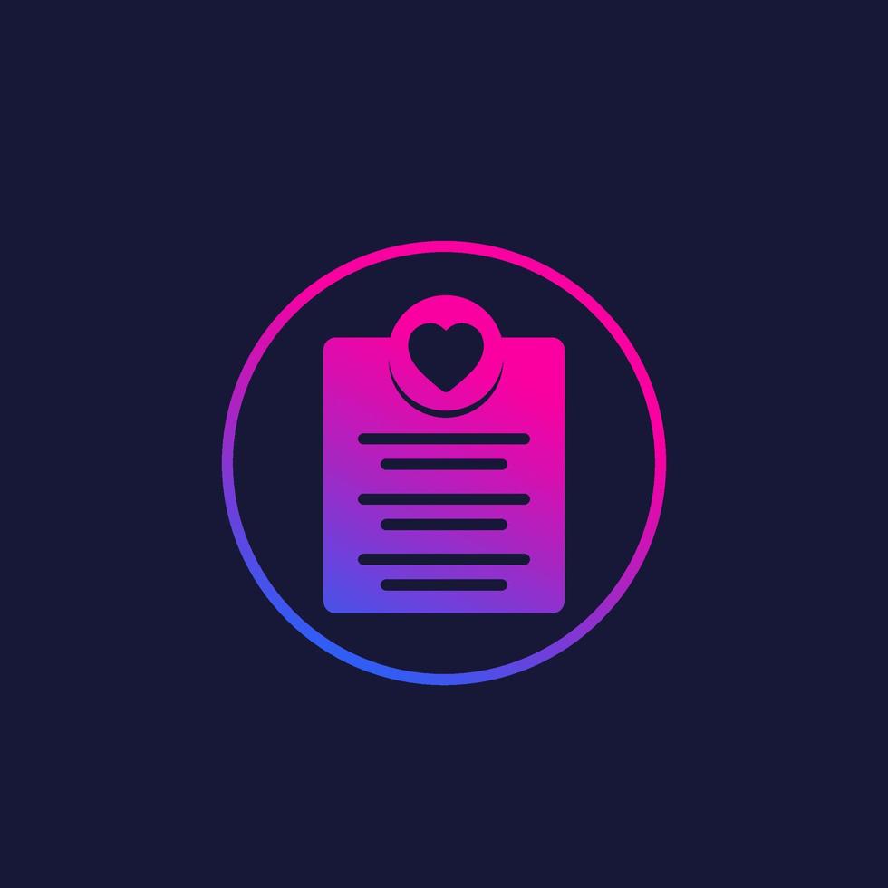Wish list icon in circle vector