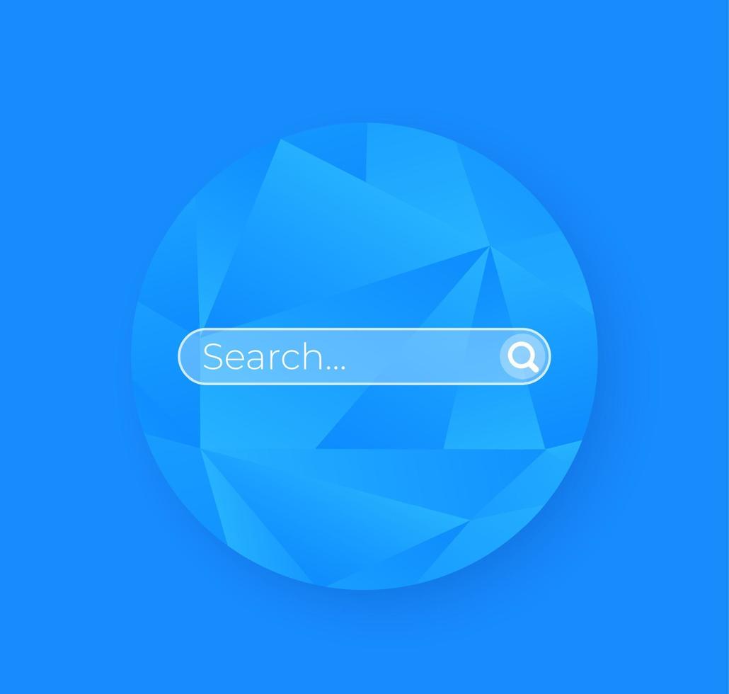 Search bar page, vector ui