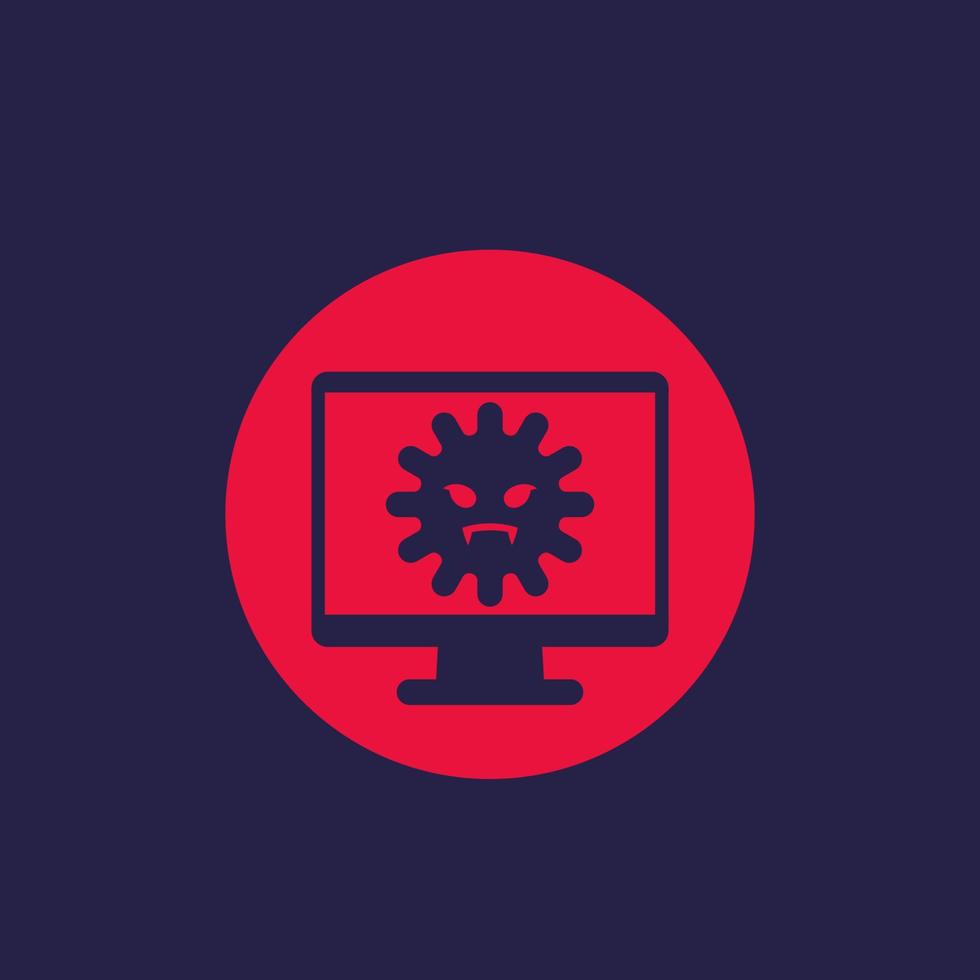 computer virus vector icon