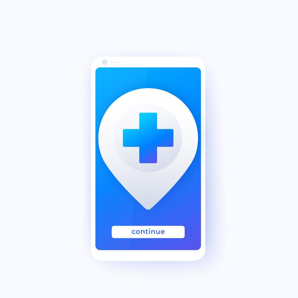 medical app, online doctor vector