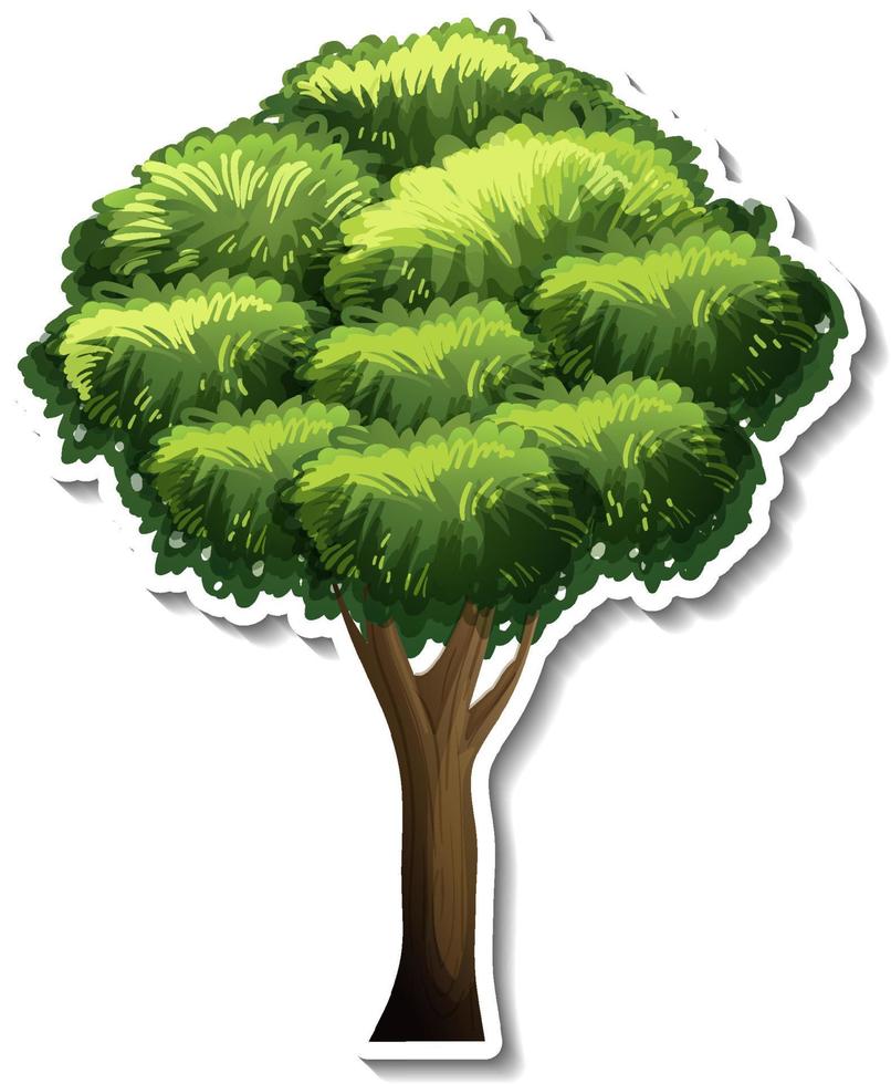 Adhesivo de árbol aislado sobre fondo blanco. vector