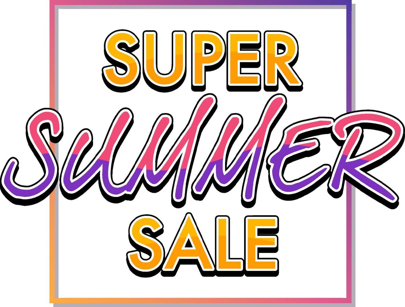 Summer sale banner template vector